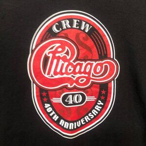 2007 Chicago Band Crew T Shirt 40th Anniversary Tour Size XL Black Red Tee PP